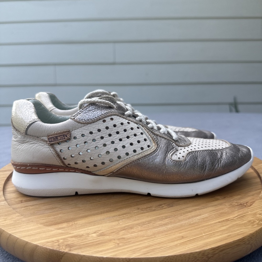 Pikolinos Modena Perforated Leather Sneakers Womens Size EU 40 US 9-9.5 Lace Up